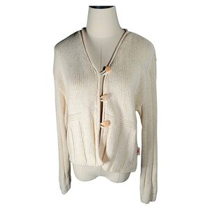 NY Designer Cottage Knitted Cardigan Sweater Iwenciw Fun Functional Sustainable